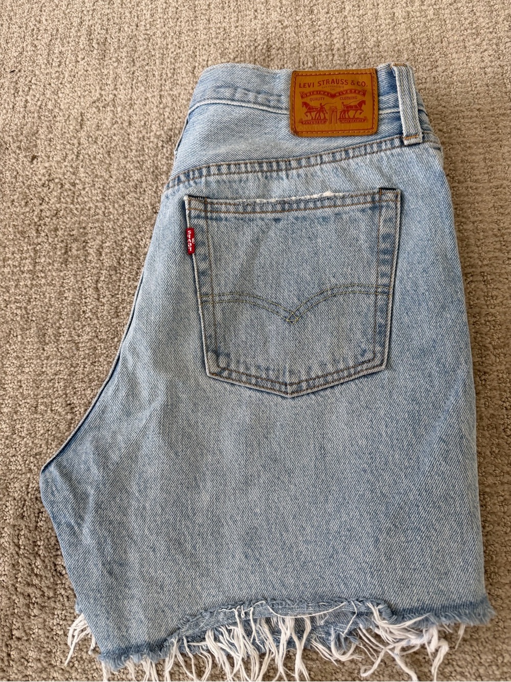 Levi's Women’s  Light Blue Denim Cutoff Jeans Shorts